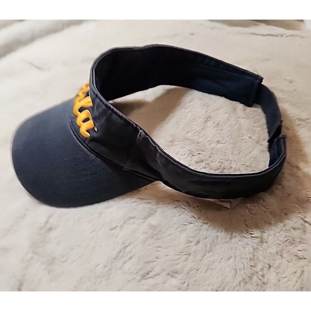 VINTAGE Adidas UCLA‎ University California Los Angeles Visor Hat Script Navy